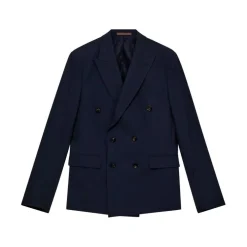 Mos Mosh Gallery Lui Dynamic Luxe Double-Breasted Blazer Navy^ Overdele