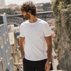 Mos Mosh Gallery Perry O-SS Tee White^ Overdele