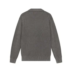 Mos Mosh Gallery Royce Zip Polo Knit Light Grey^ Overdele