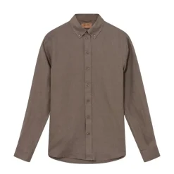 Mos Mosh Gallery Theo Linen Shirt Chocolate Chip^ Overdele