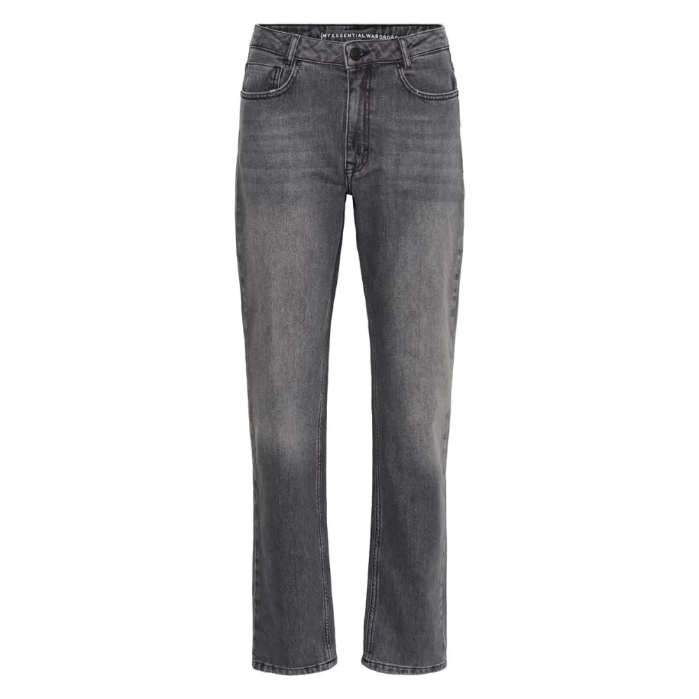 My Essential Wardrobe 07 The Isa High Straight Jeans 32" Dark Grey Retro Wash^Dame Underdele