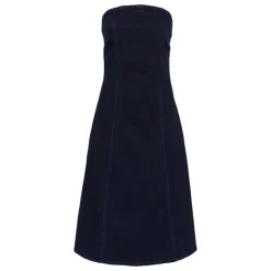 My Essential Wardrobe Ayo Dress Dark Blue Un-Wash^Dame Overdele