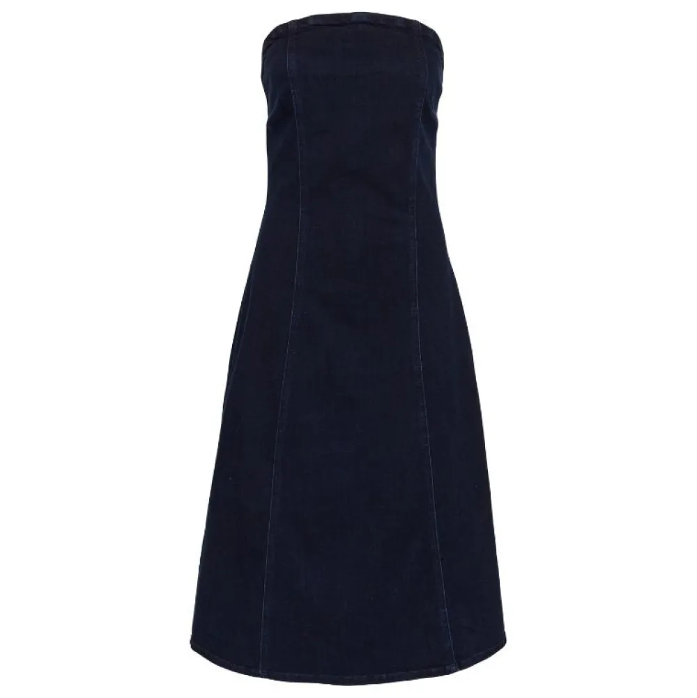 My Essential Wardrobe Ayo Dress Dark Blue Un-Wash^Dame Overdele