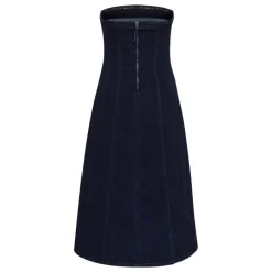 My Essential Wardrobe Ayo Dress Dark Blue Un-Wash^Dame Overdele