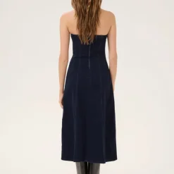 My Essential Wardrobe Ayo Dress Dark Blue Un-Wash^Dame Overdele