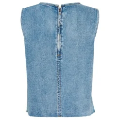 My Essential Wardrobe Dango Top Light Blue Retro Wash^Dame Overdele