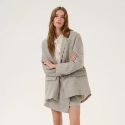 My Essential Wardrobe Emmy Blazer Oatmeal Melange^Dame Overdele