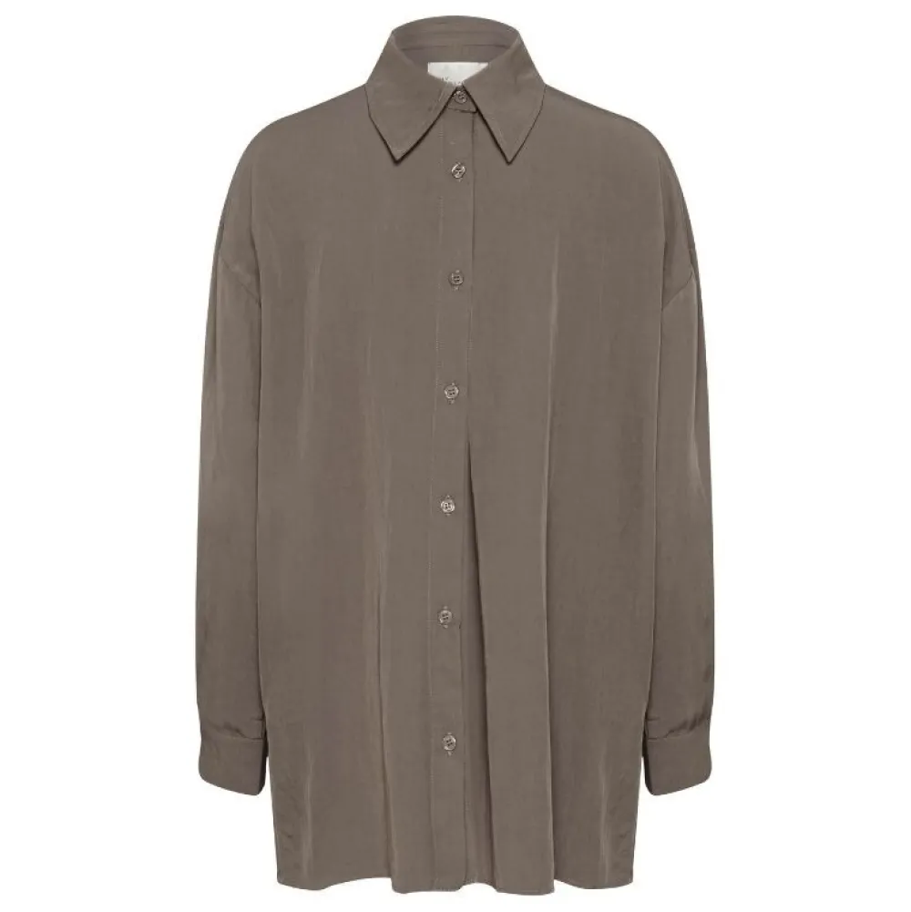 My Essential Wardrobe Gilda Boxy Shirt Walnut^Dame Overdele