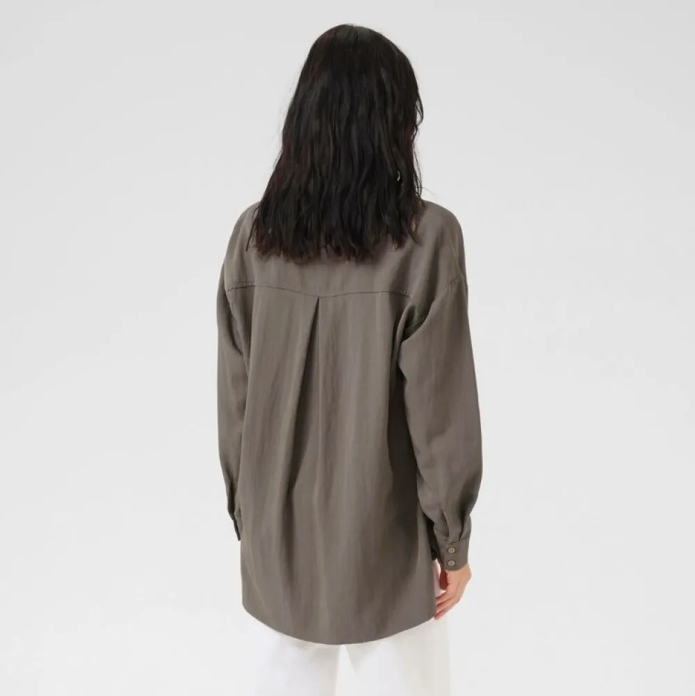 My Essential Wardrobe Gilda Boxy Shirt Walnut^Dame Overdele
