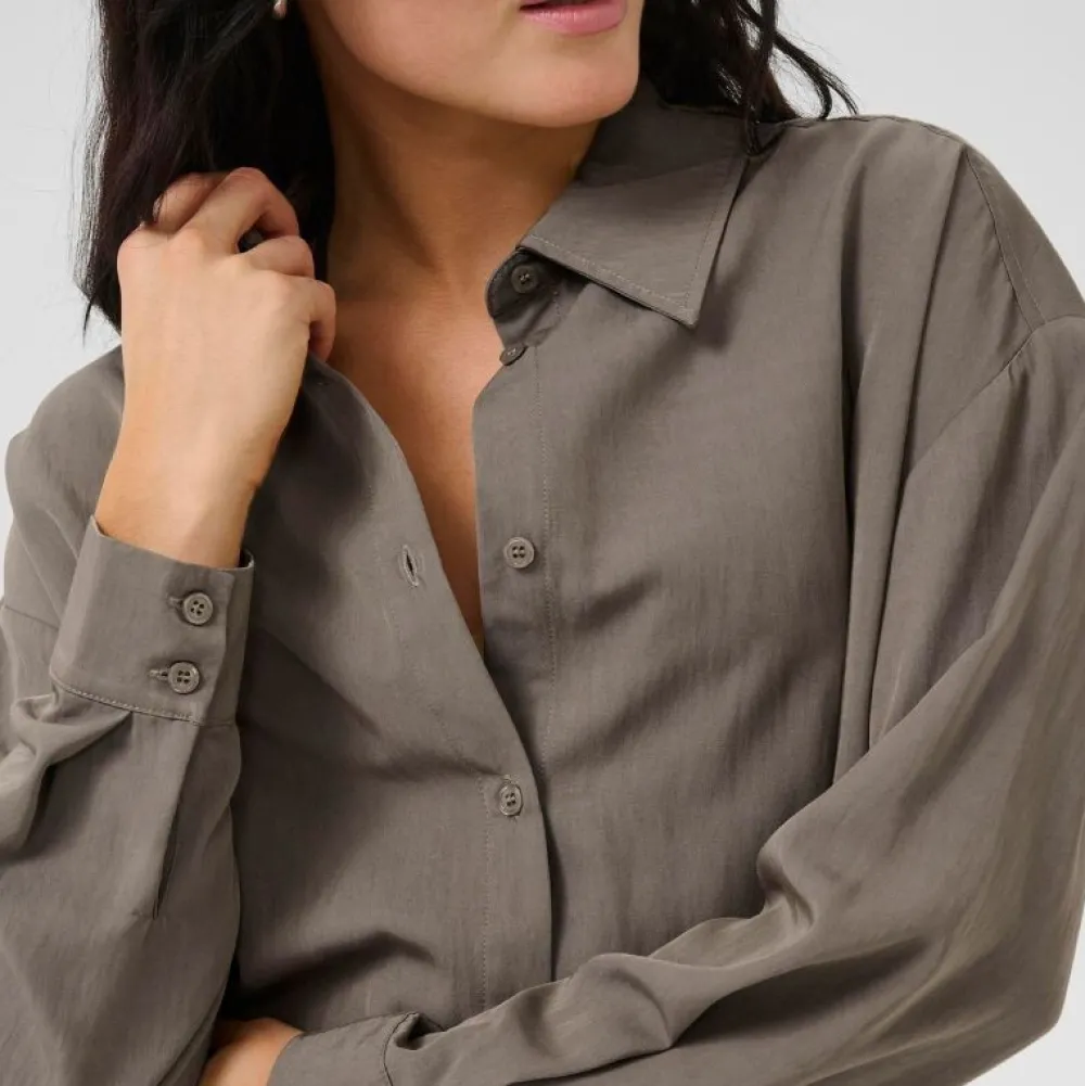 My Essential Wardrobe Gilda Boxy Shirt Walnut^Dame Overdele