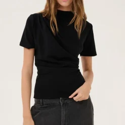 My Essential Wardrobe Helle Tee Black^Dame Overdele