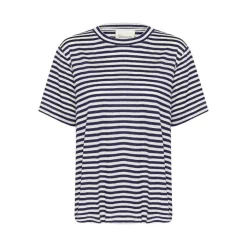 My Essential Wardrobe Lisa Striped Tee Dark Sapphire Blue Stripe^Dame Overdele