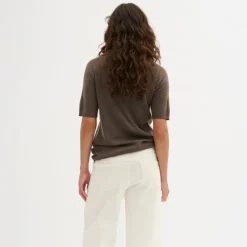 My Essential Wardrobe Polly Polo Blouse Major Brown Melange^Dame Overdele