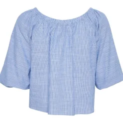 My Essential Wardrobe Skye Blouse Delft Blue Striped^Dame Overdele