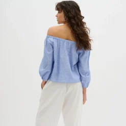 My Essential Wardrobe Skye Blouse Delft Blue Striped^Dame Overdele