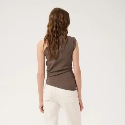My Essential Wardrobe Sora Off Shoulder Top Major Brown^Dame Overdele