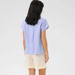 My Essential Wardrobe Stino Boxy Shirt Vista Blue^Dame Overdele