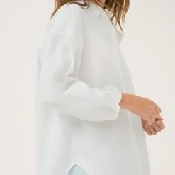 My Essential Wardrobe Sunna Boxy Shirt Bright White^Dame Overdele