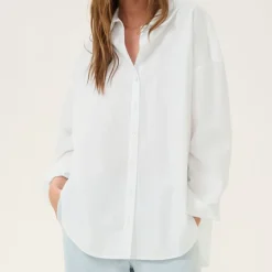 My Essential Wardrobe Sunna Boxy Shirt Bright White^Dame Overdele
