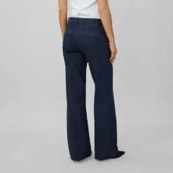 My Essential Wardrobe The Lara Pants Dark Blue Un-Wash^Dame Underdele