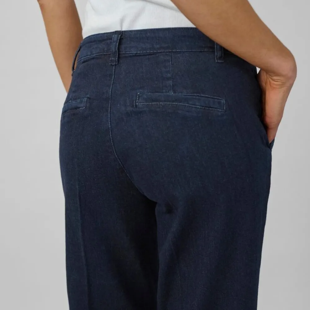 My Essential Wardrobe The Lara Pants Dark Blue Un-Wash^Dame Underdele