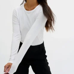 My Essential Wardrobe The Modal Blouse Bright White^Dame Overdele