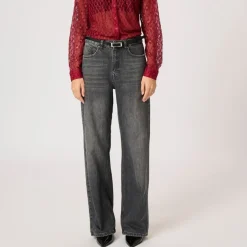 My Essential Wardrobe The Louis High Wide Jeans Dark Grey Retro Wash^Dame Underdele
