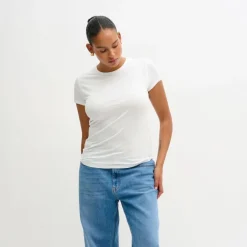 My Essential Wardrobe The Modal Tee Bright White^Dame Overdele