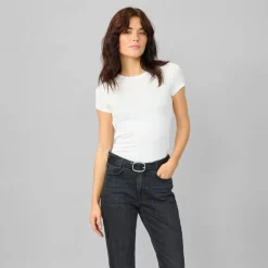 My Essential Wardrobe The Modal Tee Bright White^Dame Overdele