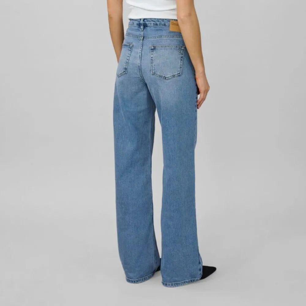 My Essential Wardrobe The Louis High Wide Jeans Medium Blue^Dame Underdele
