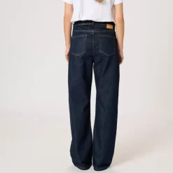 My Essential Wardrobe The Louis High Wide Jeans Dark Blue Un-Wash^Dame Underdele