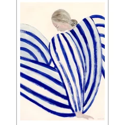 Poster & Frame Blue Stripe At Concorde 70x100 cm^ Illustrationer & Plakater