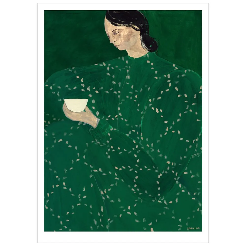 Poster & Frame Coffee Alone At Place De Clichy 50x70 cm^ Illustrationer & Plakater