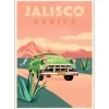 Poster & Frame Jalisco Mexico Vintage Travel Poster 30x40 cm^ Andet Boligtilbehør|Illustrationer & Plakater