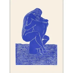 Poster & Frame Maliv - One + One = Three Blue 50x70 cm^ Andet Boligtilbehør|Illustrationer & Plakater