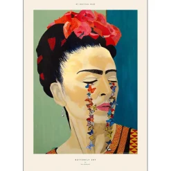 Poster & Frame My Mexican Hero - Butterfly Cry By John McDonald 50x70 cm^ Andet Boligtilbehør|Illustrationer & Plakater