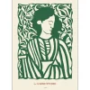 Poster & Frame Night Papercut Green 50x70 cm^ Illustrationer & Plakater