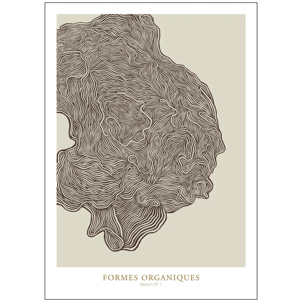 Poster & Frame Wavy Formes Organiques No. 1 Poster 50x70 cm^ Andet Boligtilbehør|Illustrationer & Plakater