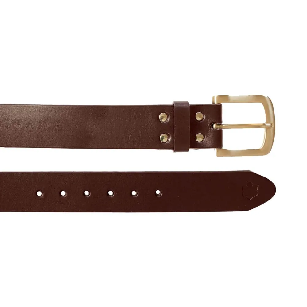 RHANDERS Buckingham Grand Belt Brown/Gold^Dame Accessories|Accessories