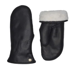 RHANDERS Helena Leather Mittens Black^Dame Accessories|Accessories