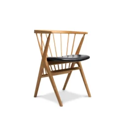 Sibast Furniture No 8 Chair Eg Olie Sort Saga Læder^ Stue|Stole