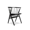 Sibast Furniture No 8 Chair Sortlakeret Eg Sort Saga Læder^ Stue|Stole