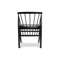 Sibast Furniture No 8 Chair Sortlakeret Eg Sort Saga Læder^ Stue|Stole