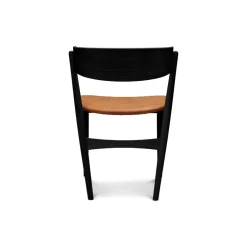Sibast Furniture No 7 Dining Chair Sortlakeret Eg Cognac Dunes Læder^ Stue|Stole