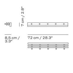Skagerak Cutter Knagerække Teak 72^ Knager & Greb|Entré