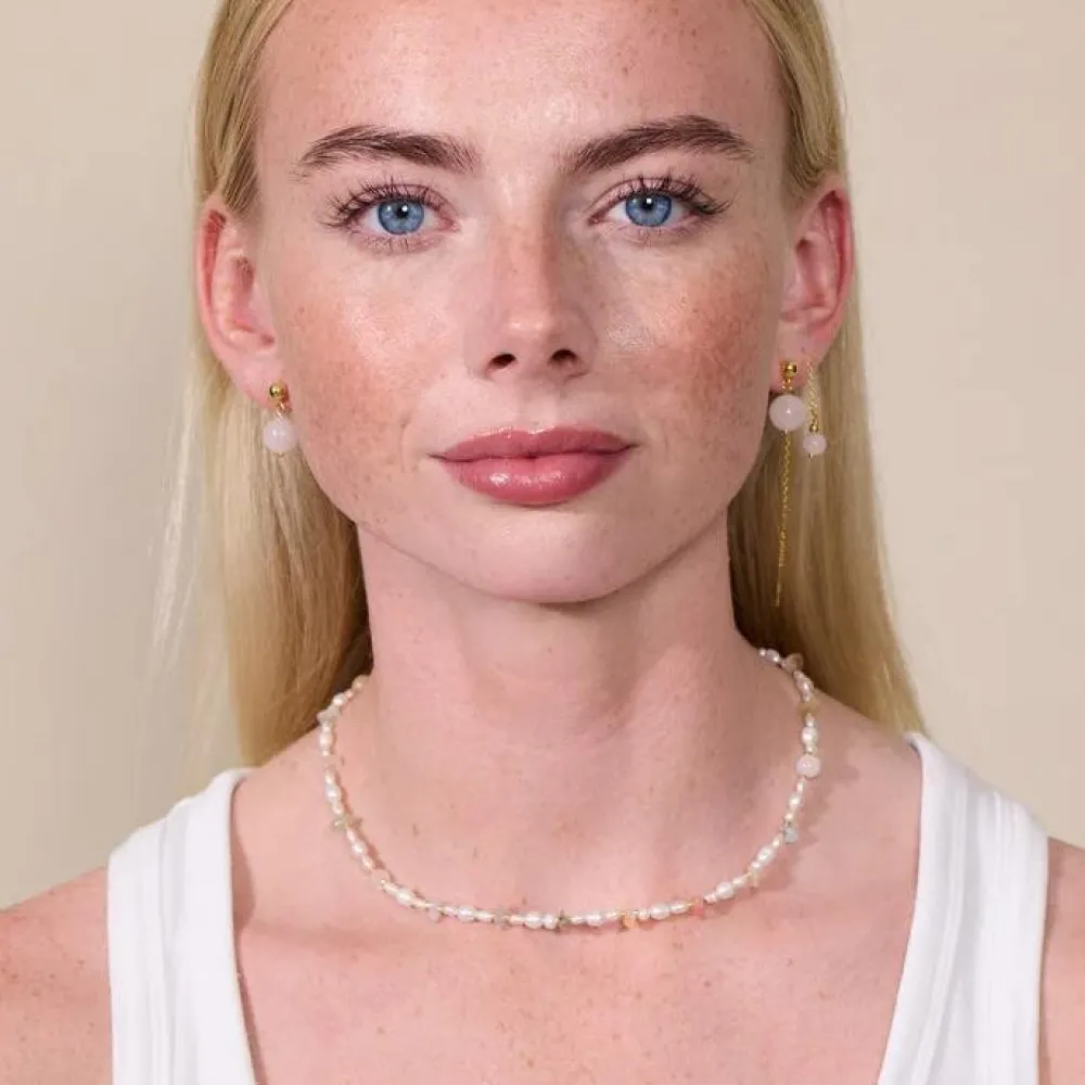 Soï Krystal Halskæde Perle/Turmalin^Dame Accessories|Smykker