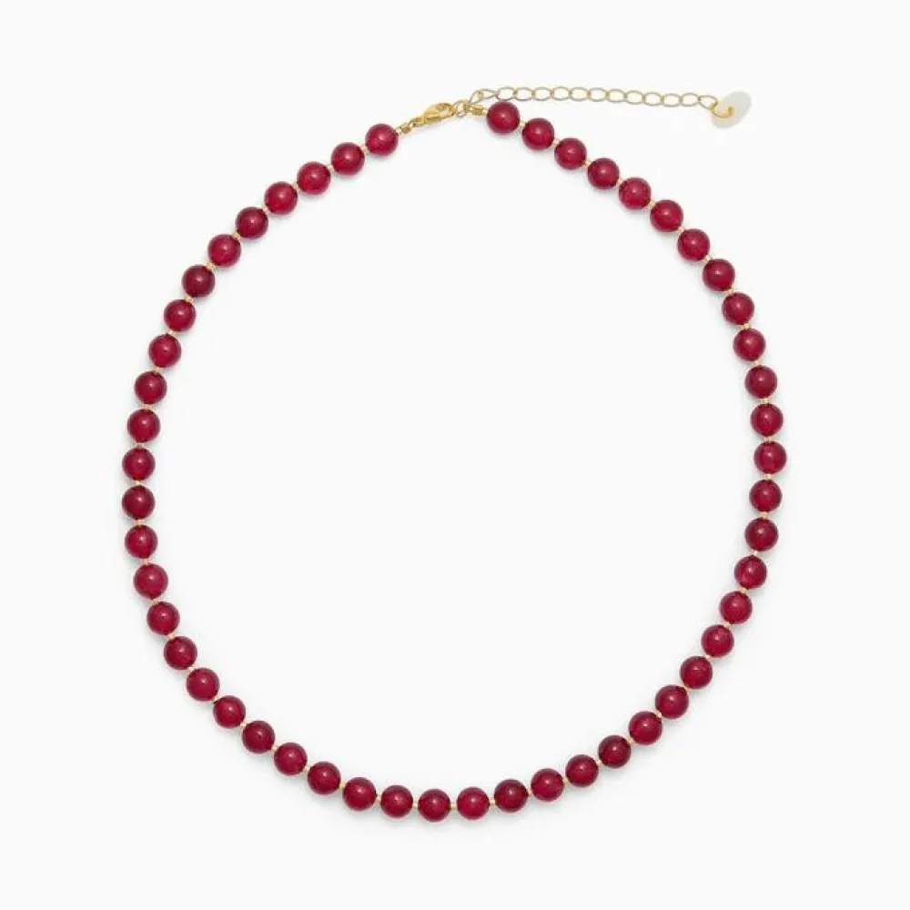 Soï Krystal Halskæde Rød Jade^Dame Accessories|Smykker