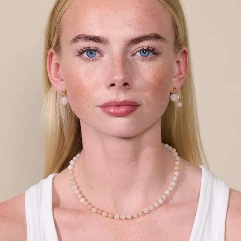 Soï Krystal Halskæde Rosa Jade^Dame Accessories|Smykker