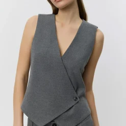 Sofie Schnoor VirginiaSW Vest Grey Melange^Dame Overdele