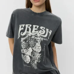 Sofie Schnoor ZenaSW T-shirt Stone Washed Black^Dame Overdele